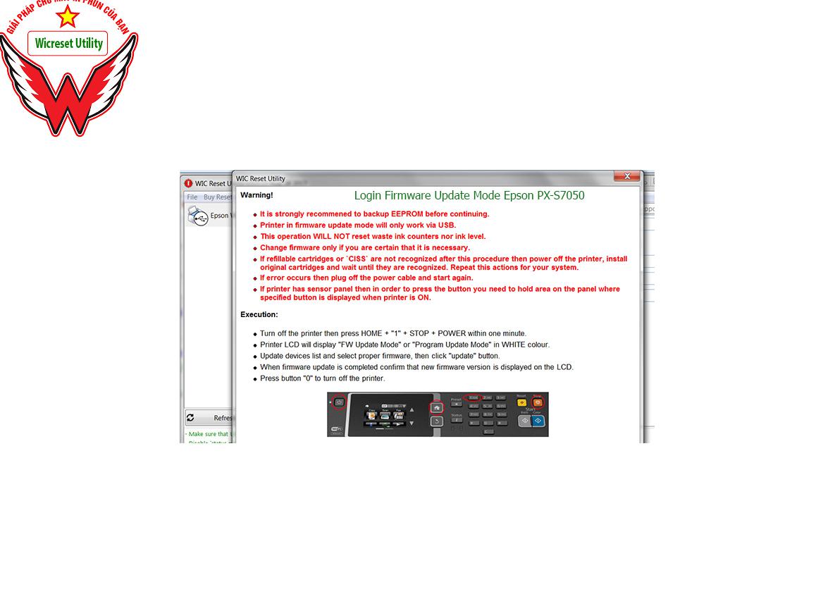 Key Firmware May In Epson PX-S7050 Step 3